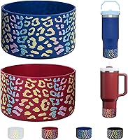 Vista 12 de WK IEASON 2 Piezas Protector de Base Boot para Vaso Stanley Quencher Adventure 40oz y Stanley IceFlow 20oz 30oz, Stealth Landing-2.83 pulgadas