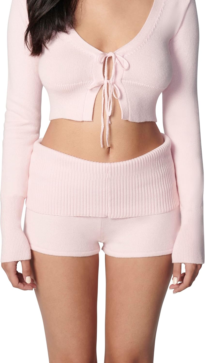 florence by mills Women's Barre Collection Foldover Sweater Short - Image 2