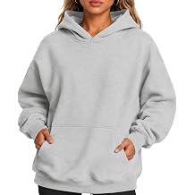 Oversized Hoodie Women UK Womens Fleece Long Sleeve Sweatshirt with Pocket, Ladies Pullover Loose Fit Casual Top