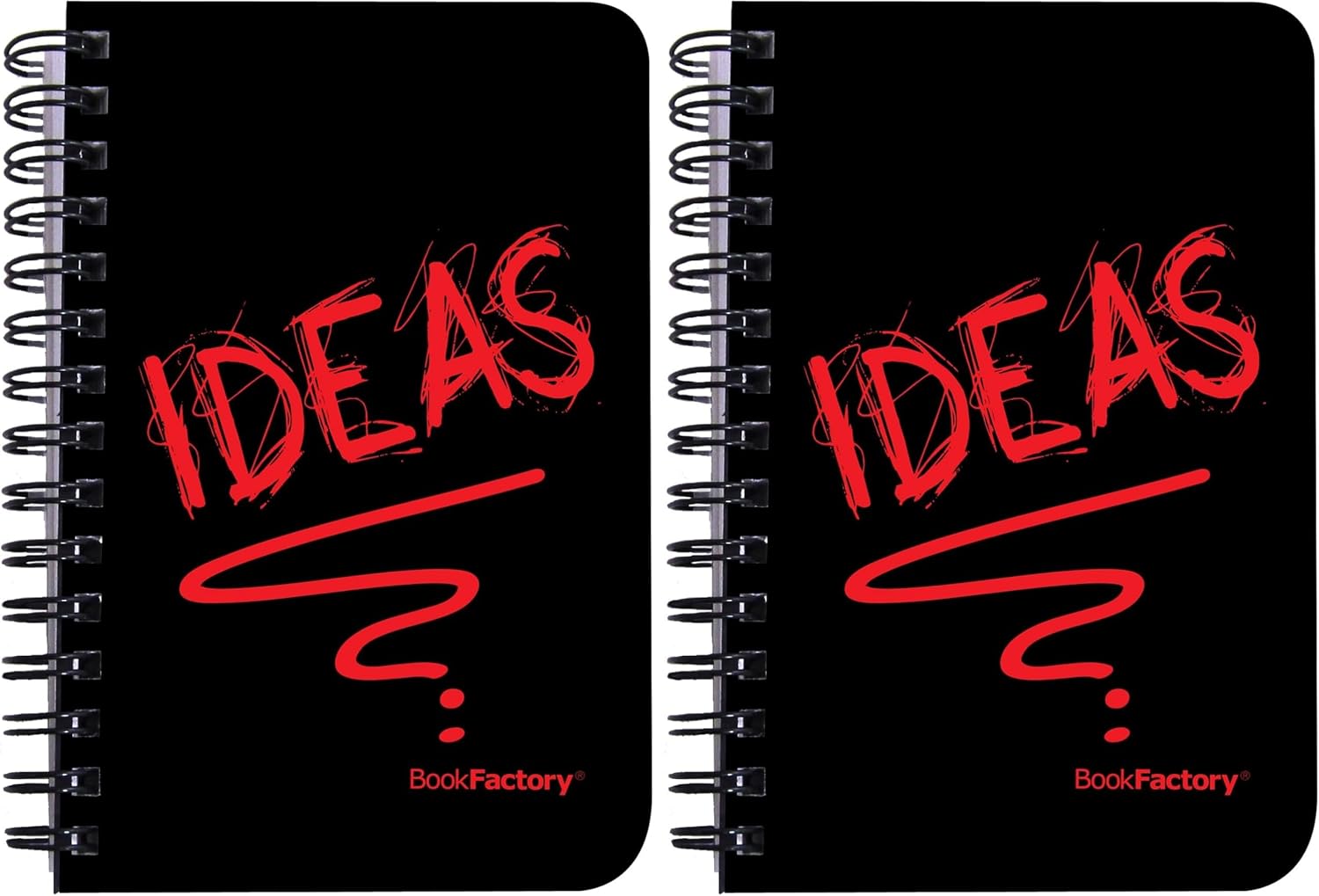 BookFactory Idea Book/Idea Journal/Mini Ideas Notebook/Pocket Idea Log Book 120 Pages - 3 1/2” x 5 1/4'' Durable Thick Translucent Cover Wire-O Binding (Made in USA) (Pack of 2)