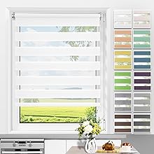Allesin Doppelrollo Klemmfix ohne Bohren & mit Bohren, Duo Rollos für Fenster und Tür, Klemmrollo Fensterrollo lichtdurchlässig Sichtschutz, B45 x H150cm (Stoffbreite 45cm) Weiß