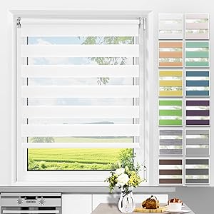 Allesin Doppelrollo Klemmfix ohne Bohren & mit Bohren, Duo Rollos für Fenster und Tür, Klemmrollo Fensterrollo lichtdurchlässig Sichtschutz, B45 x H150cm (Stoffbreite 45cm) Weiß