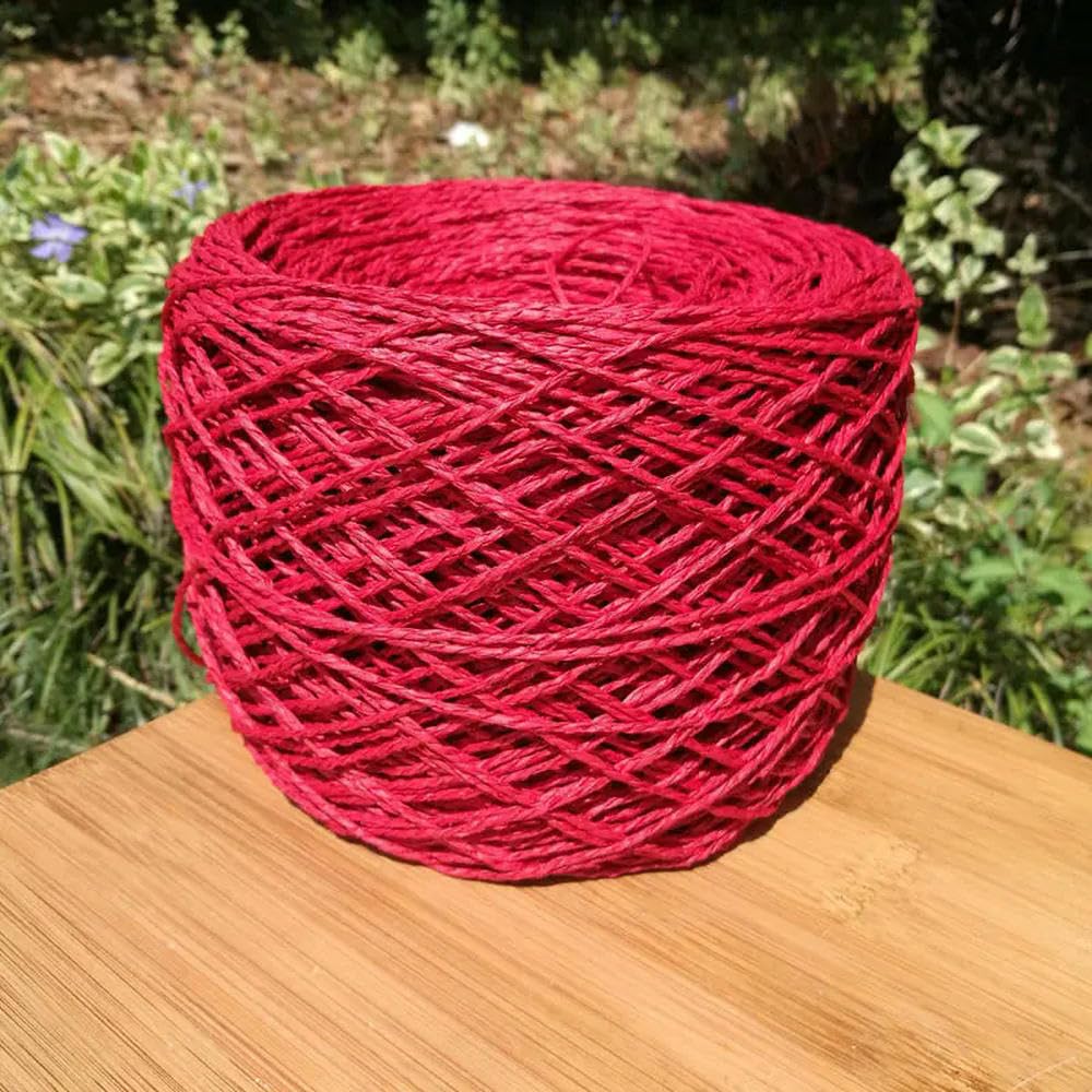VIXDA 460g Medium Chunky Paper Raffia Yarn for Hand Crochet Knitting Summer Hats Dolls Crafts DIY Hook Bags Grass Thread Fluffy Yellow