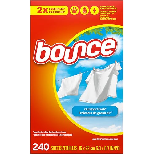 Bounce Fabric Softener Sheets, Outdoor Fresh Scent, 240 Count