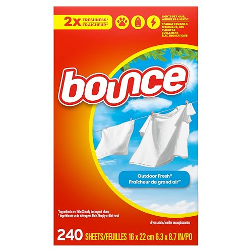 Bounce Fabric Softener Sheets, Outdoor Fresh Scent, 240 Count