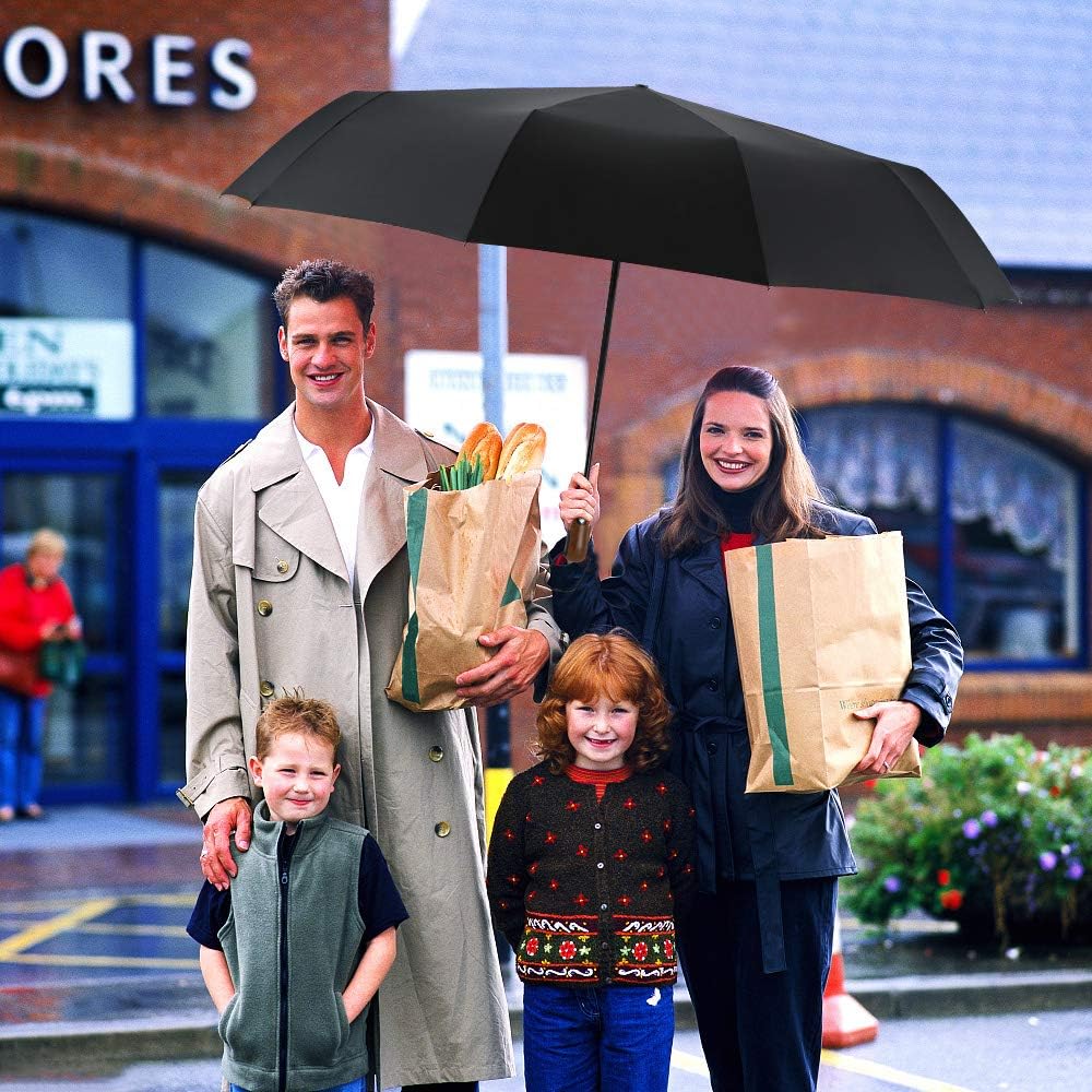 boy Windproof Travel Umbrella, Compact Umbrella Automatic Open Close, Upgraded 9 Ribs Reinforced Windproof Frame…
