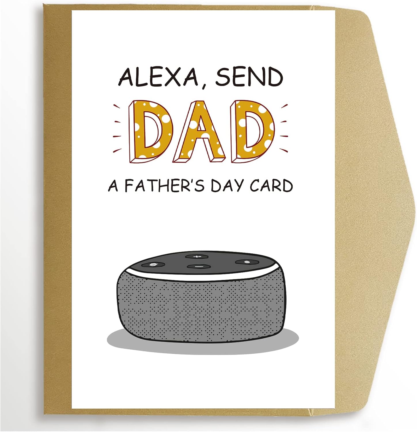 amazon com alexa father s day card humorous geeky fathers day card funny gift for dad technology fathers day card clothing shoes jewelry