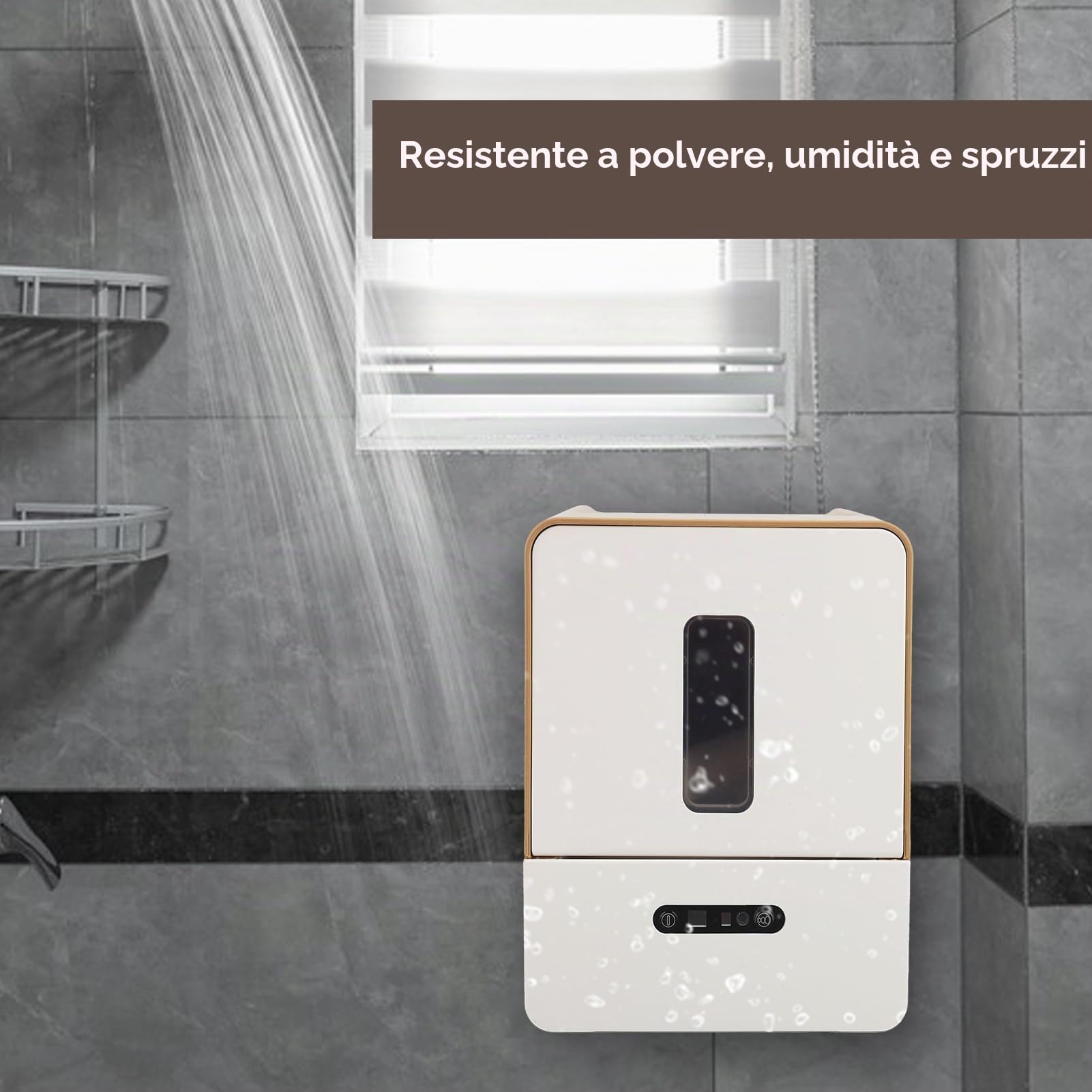 Dispenser Automatico di Asciugamani di Carta Senza, Portarotolo Intelligente per Montaggio a Parete, Dispenser Elettrico di Asciugamani di Carta con Luce Notturna per