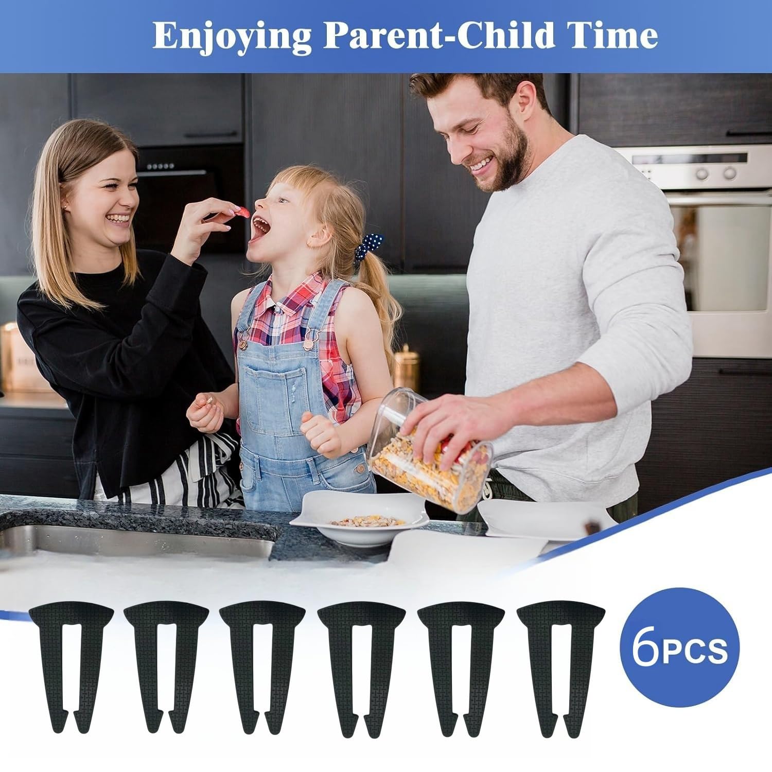 6 Pack Gas Stove Knob Locks for Toddler Safety, Durable Design Knob Safety Covers, Child Proof Oven Knob Locks, Prevent Accidental Touch(Black) (Black,6)
