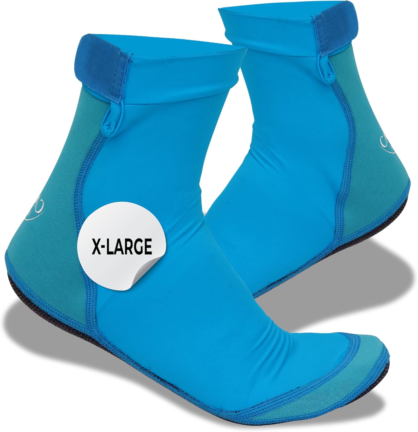 Neoprene Beach Socks - Water and Sand Socks for Men and Women Medium Solid Blue