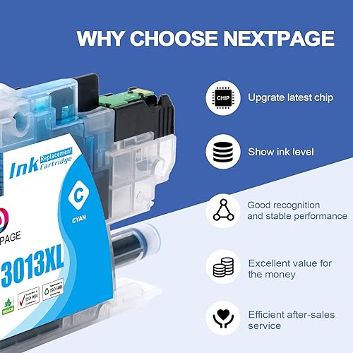 Miniatura 4 de NEXTPAGE LC3013 LC3011 Cartuchos de tinta magenta de repuesto para Brother LC3013 LC3011 LC-3013XL LC-3011XL funciona con impresora de inyección de