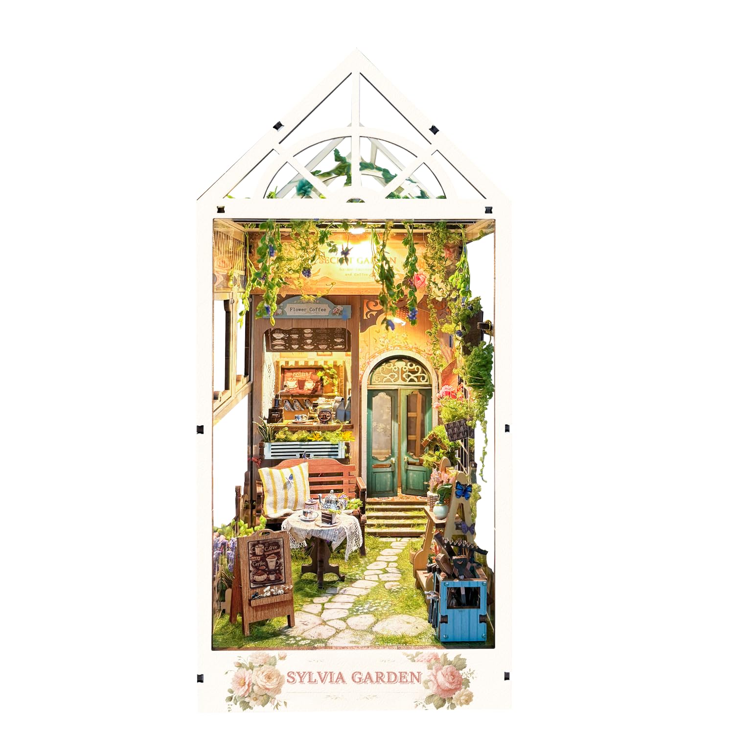 Amazon.com: Luuwik Sylvia Garden Book Nook Kit Realistic Miniature