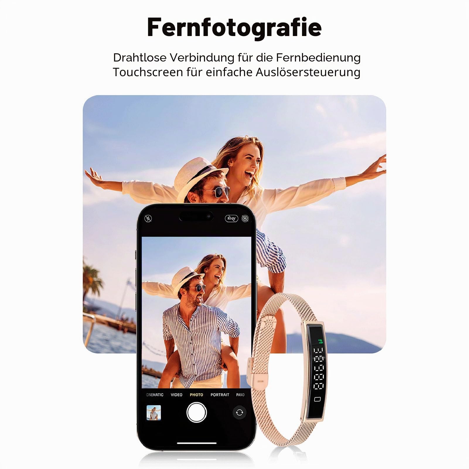 Smart Bracelet Fitness Tracker, Bluetooth 5.3 Health Tracker -Armband, For120 Sportmodi, Wasserdicht für das Fahren mit App mit App (Gold)