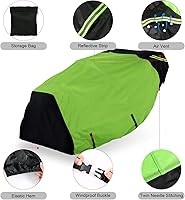 Vista 3 de Funda para cortacésped con accesorio de ensacado, impermeable, resistente, se adapta a cubiertas de cortacésped de hasta 54 pulgadas, poliéster 600D