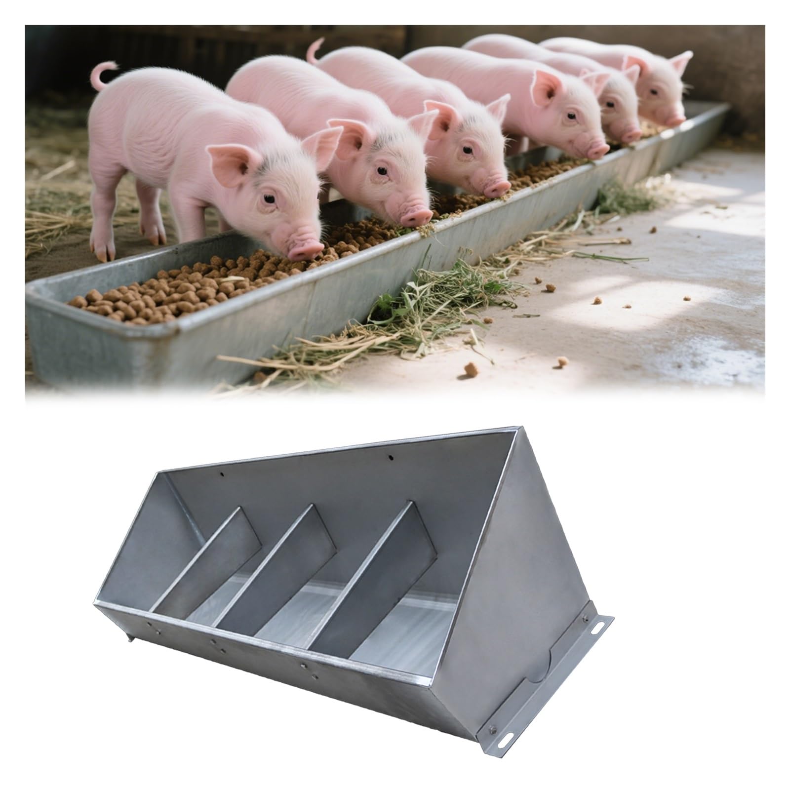 Mangeoire à foin anti gaspillage pour porcs et veaux au pré
