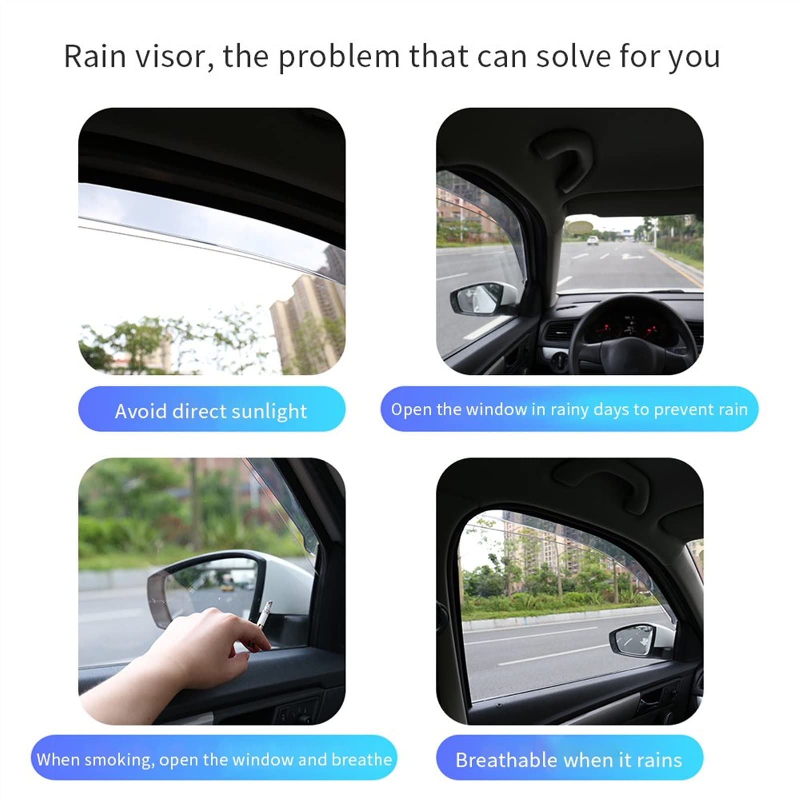 Amazon | 車用ウィンドウ サイドドアバイザー フロント ドア バイザー