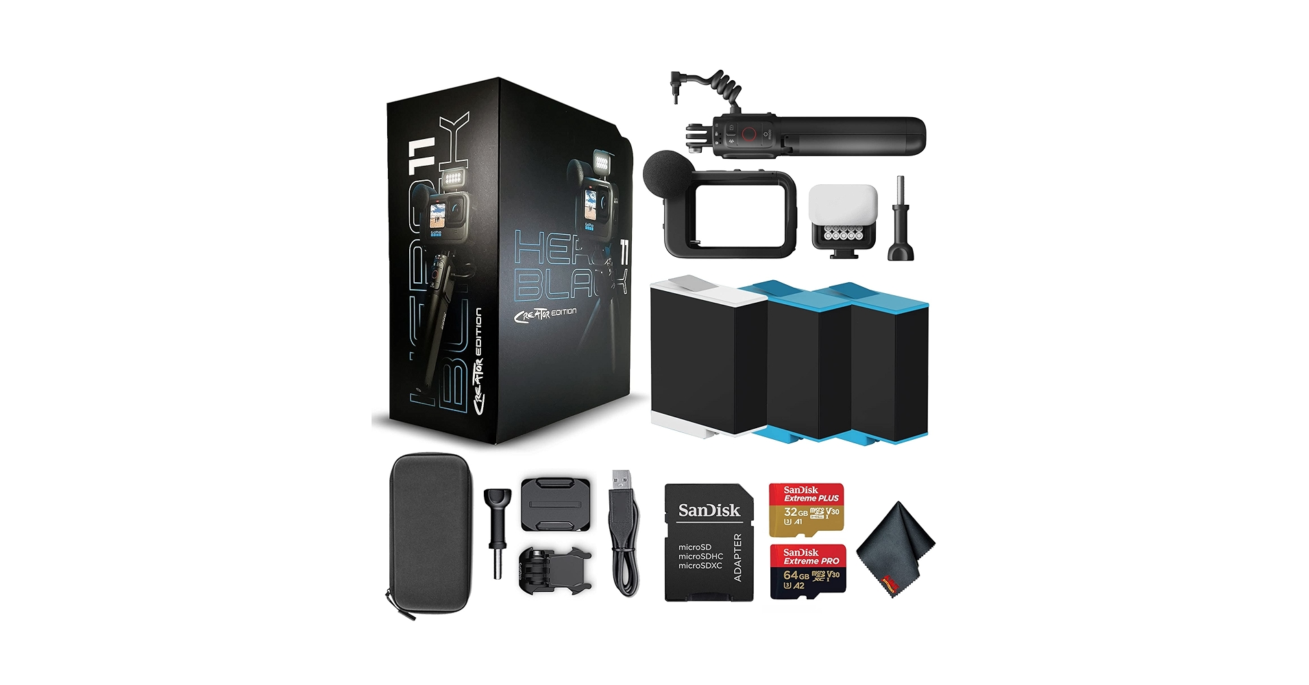 GoPro - GoPro HERO 11 Black アクセサリーセット Volta サブスク GoPro HERO11 Black アクションカメラ アクセサリーセット