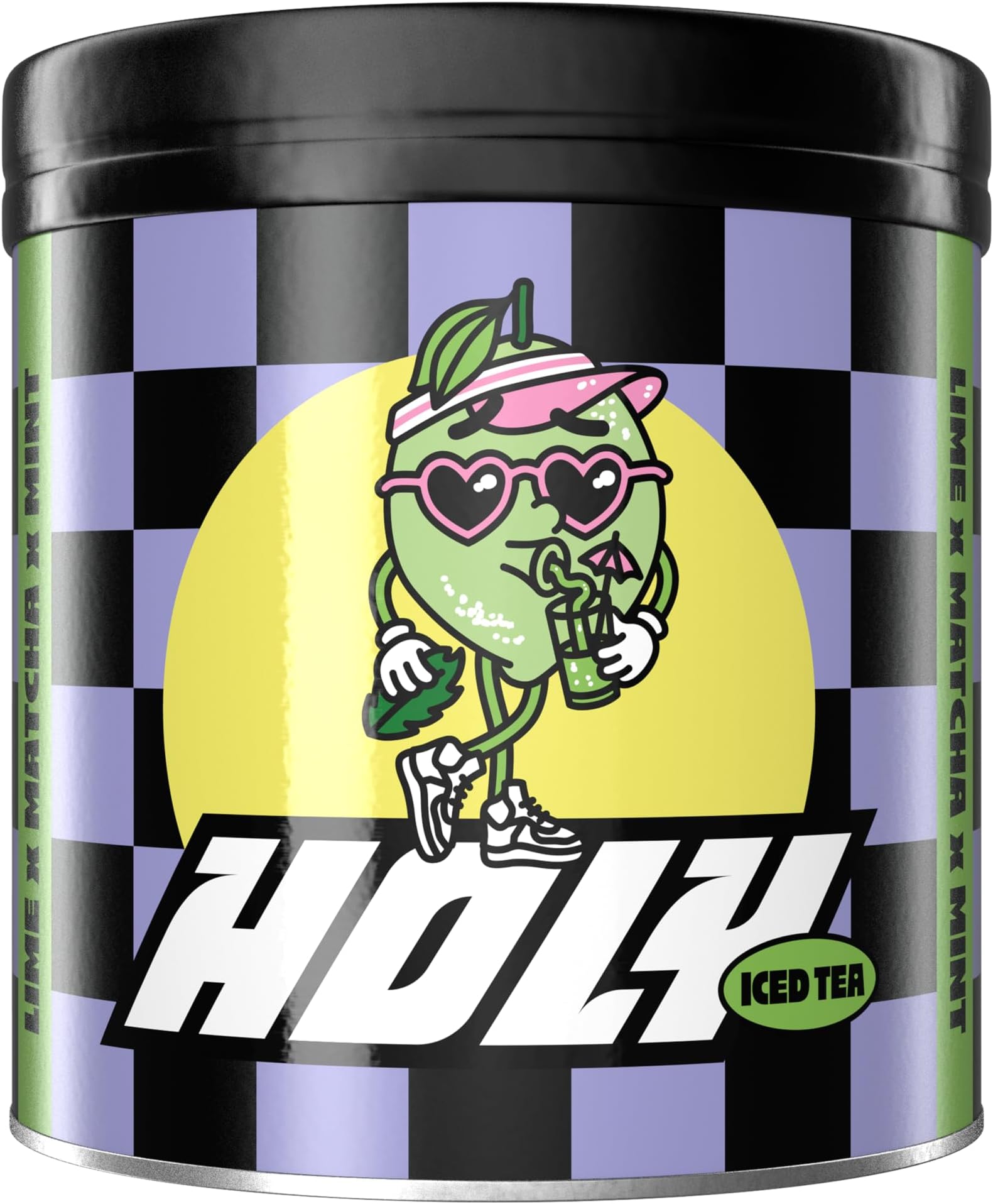 HOLY Iced Tea Lime x Matcha x Mint | 50 portions with antioxidants | Sugar-free iced tea with Relax formula | Vegan with 100% natural fruit flavours