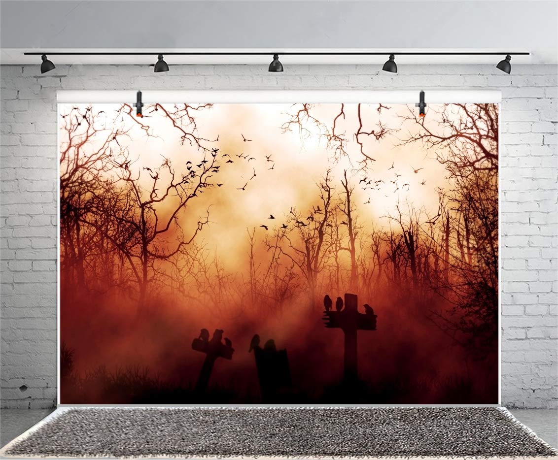 Leyiyi Fotohintergrund 'Happy Halloween' – Vinyl, 150 X 100 Cm, Mit Grunge-Motiven