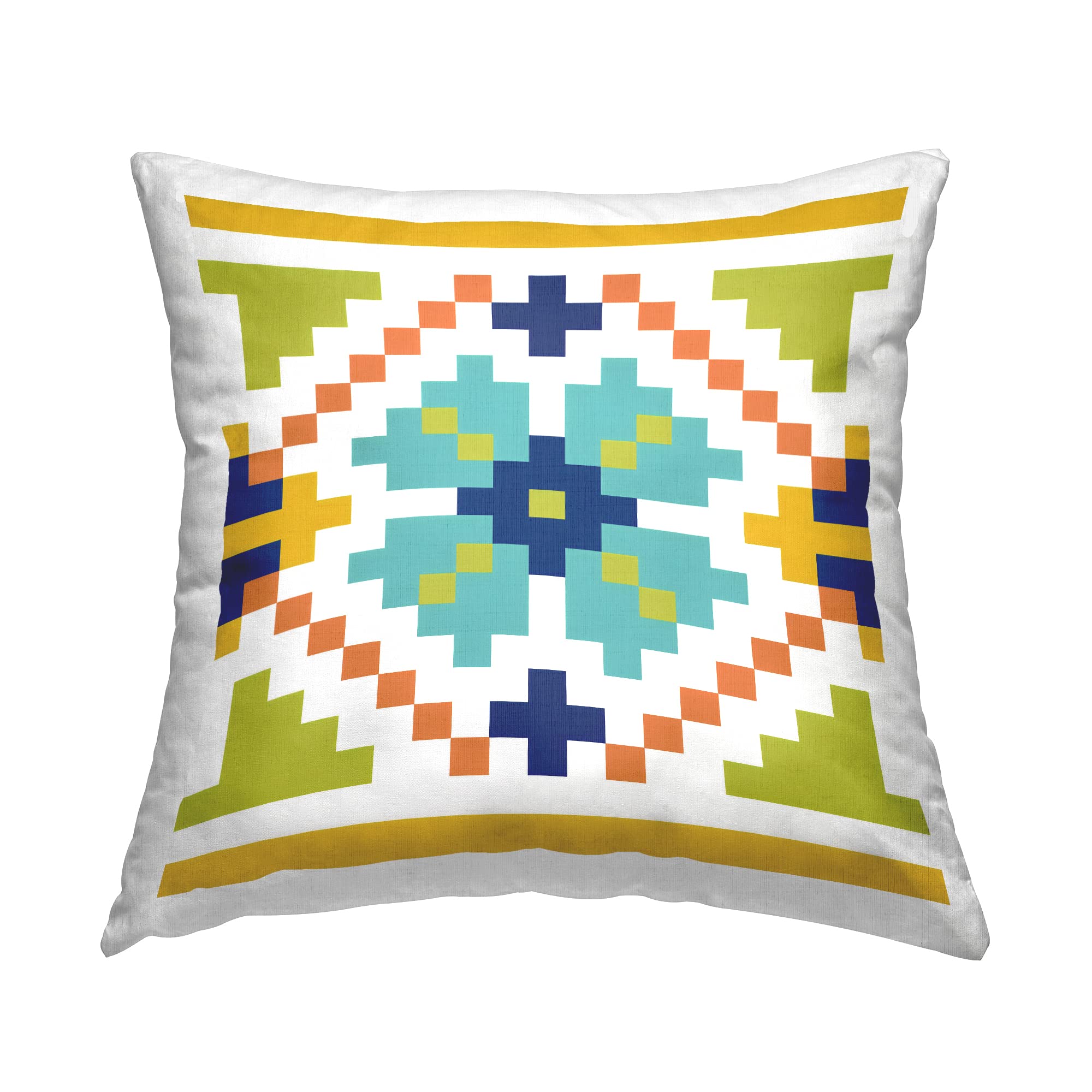 Stupell Industries Bold Abstract Pixel Pattern Design by Irena Orlov Throw Pillow, 18 x 18, Multi-Color