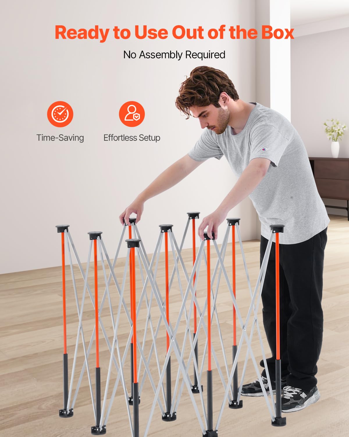 VEVOR Przenośny składany stół warsztatowy 1264 x 1264 mm składany stół roboczy bez montażu, obciążenie 1589 kg z torbą do przechowywania, blat stołu nie jest dołączony, do garażu, warsztatu