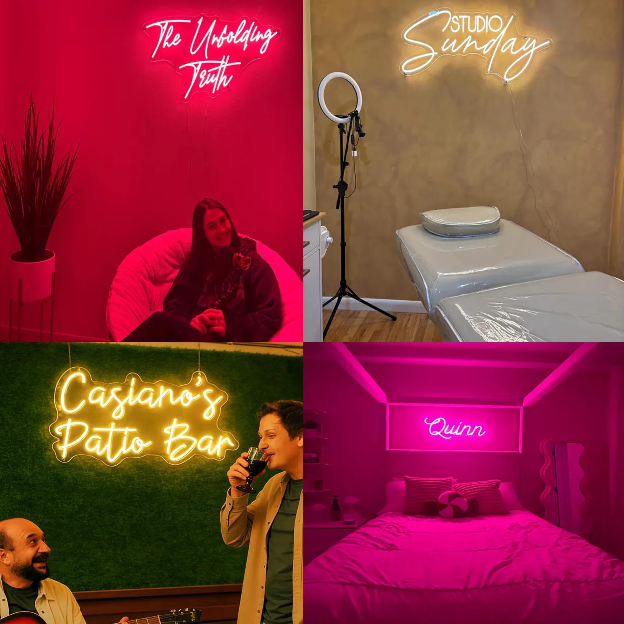 Insegna Al Neon LED Ufficiale Dog Man 38x31 Cm - Decorazione Parete Camera Da Letto E Sala Giochi