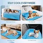 Lit de refroidissement pour chiens, tapis de refroidissement & Lit de canapé lavable à la machine, étanche & Couverture de couverture antidérapante Small-28 x 28 de pouce