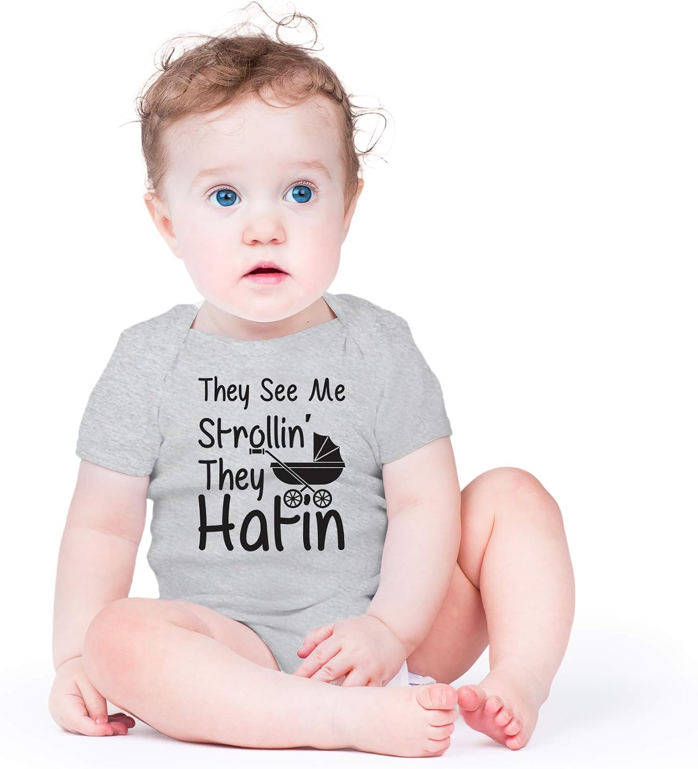 AW Fashions They See Me Strolli' They Hatin Bodysuit Newborn Boy Outfits Cute Romper Baby Girl Clothes