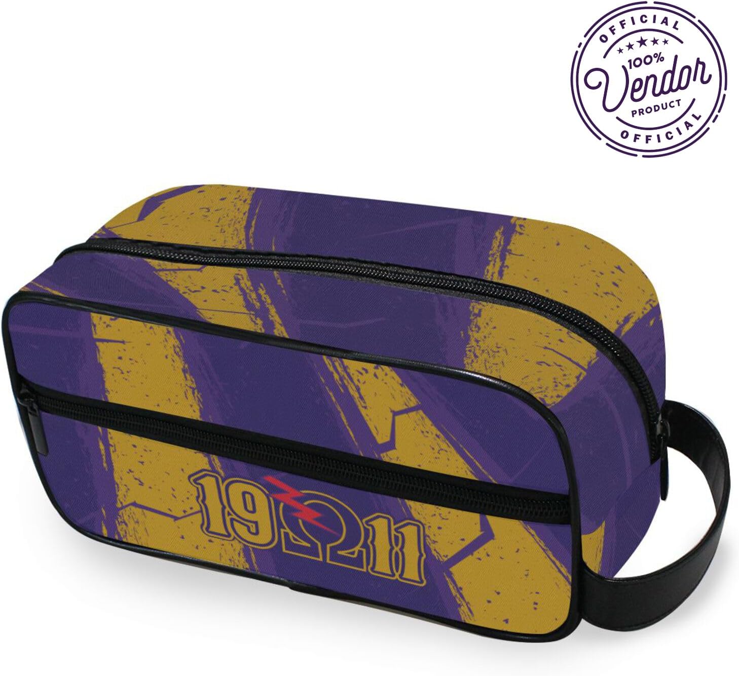 Omega Psi Phi - Travel Organizer Toiletry Bag/DOPP Kit - Light - Official Vendor
