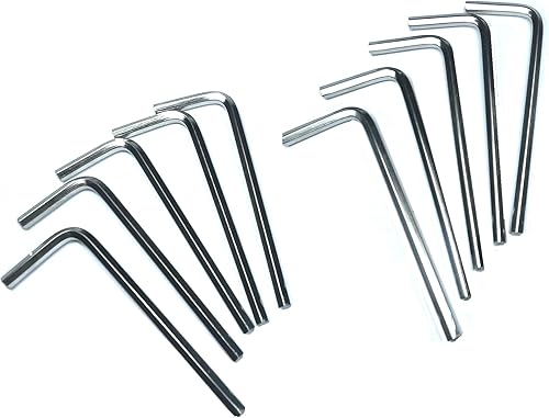 Miniatura 8 de ZDingTech Juego de 10 llaves Allen de 18, juego de llaves hexagonales de 18 pulgadas, llave de puerta Allen en forma de L con brazo largo.