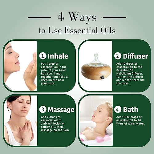 Miniatura 4 de Aceite esencial de árbol de té orgánico  USDA orgánico, 100% puro, grado terapéutico para aromaterapia, cuidado de la piel, viajes, difusor, 0.2