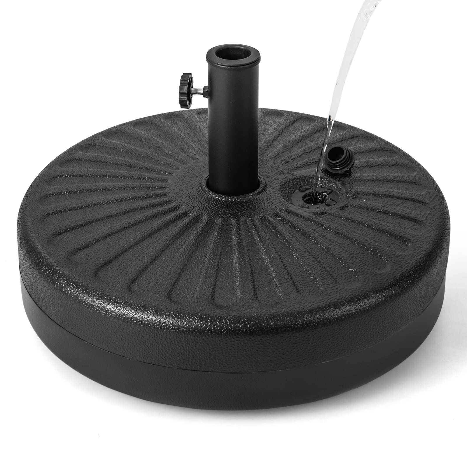 Soporte para sombrilla estable contra el viento base de plástico HDPE para patio