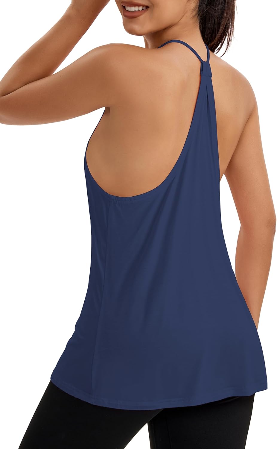 Bestisun Racerback Workout Yoga Tank Tops Backless Athletic Sports Shirts for Women - Image 3