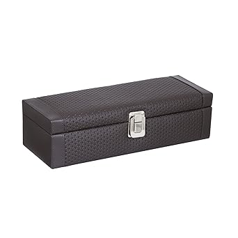 Valley,PU Leather Watch Box 5 Watches,PU Leather Box for 5 Slots - Brown