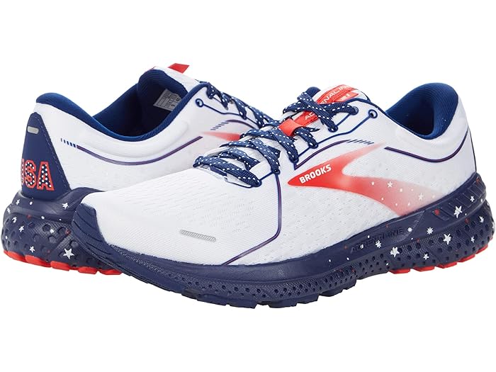 brooks adrenaline red white and blue