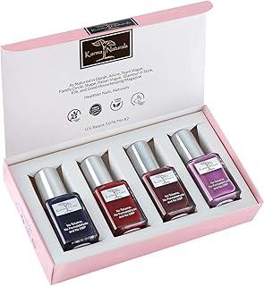 karma organic Beautiful Natural Nail Polish Set- Non-Toxic Nail Art, Vegan and Cruelty-Free Nail Paint