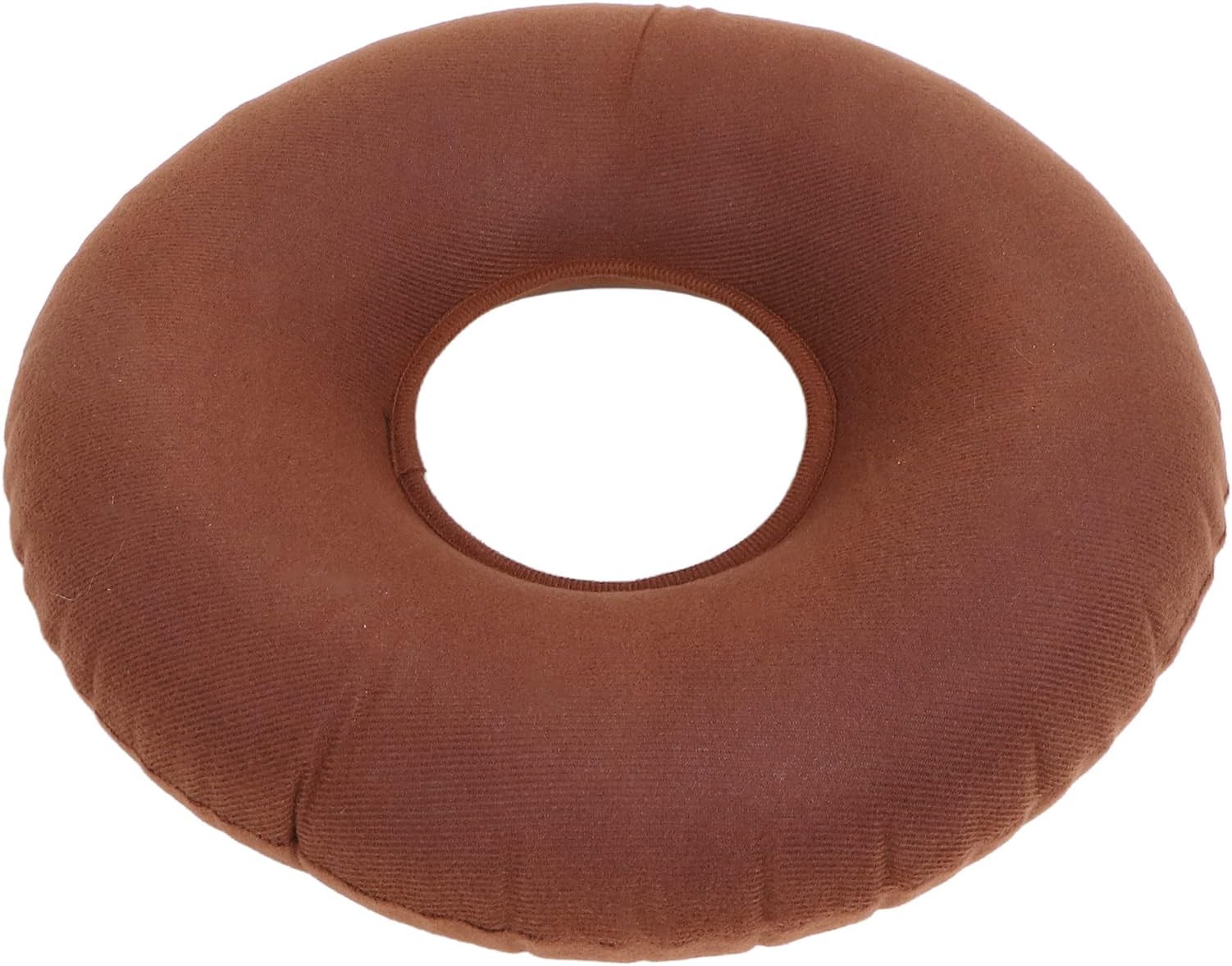 Inflatable pressure ulcer pillow, inflatable donut pillow, round shape to reduce pressure. Good grip at 14.96 inches Brown