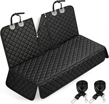 Yuntec Pet Car Seat Cover Back Seat Cover for Dogs 57" Width - Black