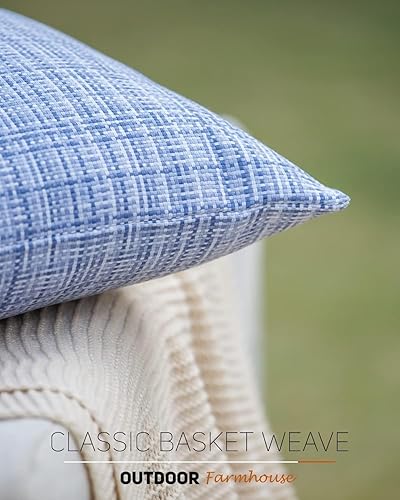 Miniatura 4 de HPUK Juego de 2 fundas de almohada impermeables para exteriores, 20 x 20 pulgadas, fundas de cojín decorativas para jardín, patio, tienda de