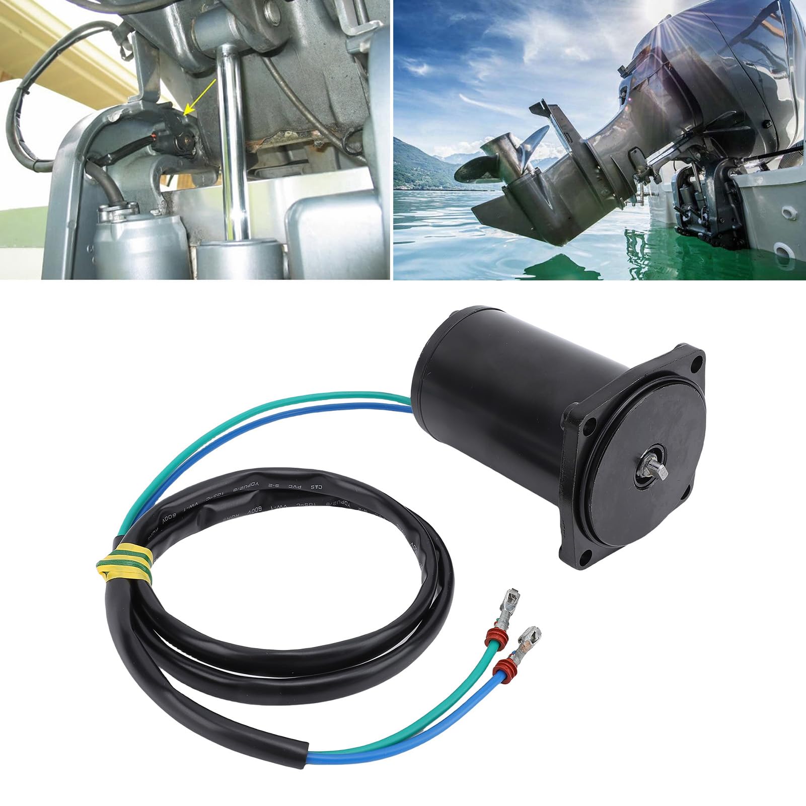 Motor de Garniture Inclinable 12V Réversible Grande Torsion Fast Start 5005831 Remplacement pour Evinrude Outboard 25 à 60 Ch