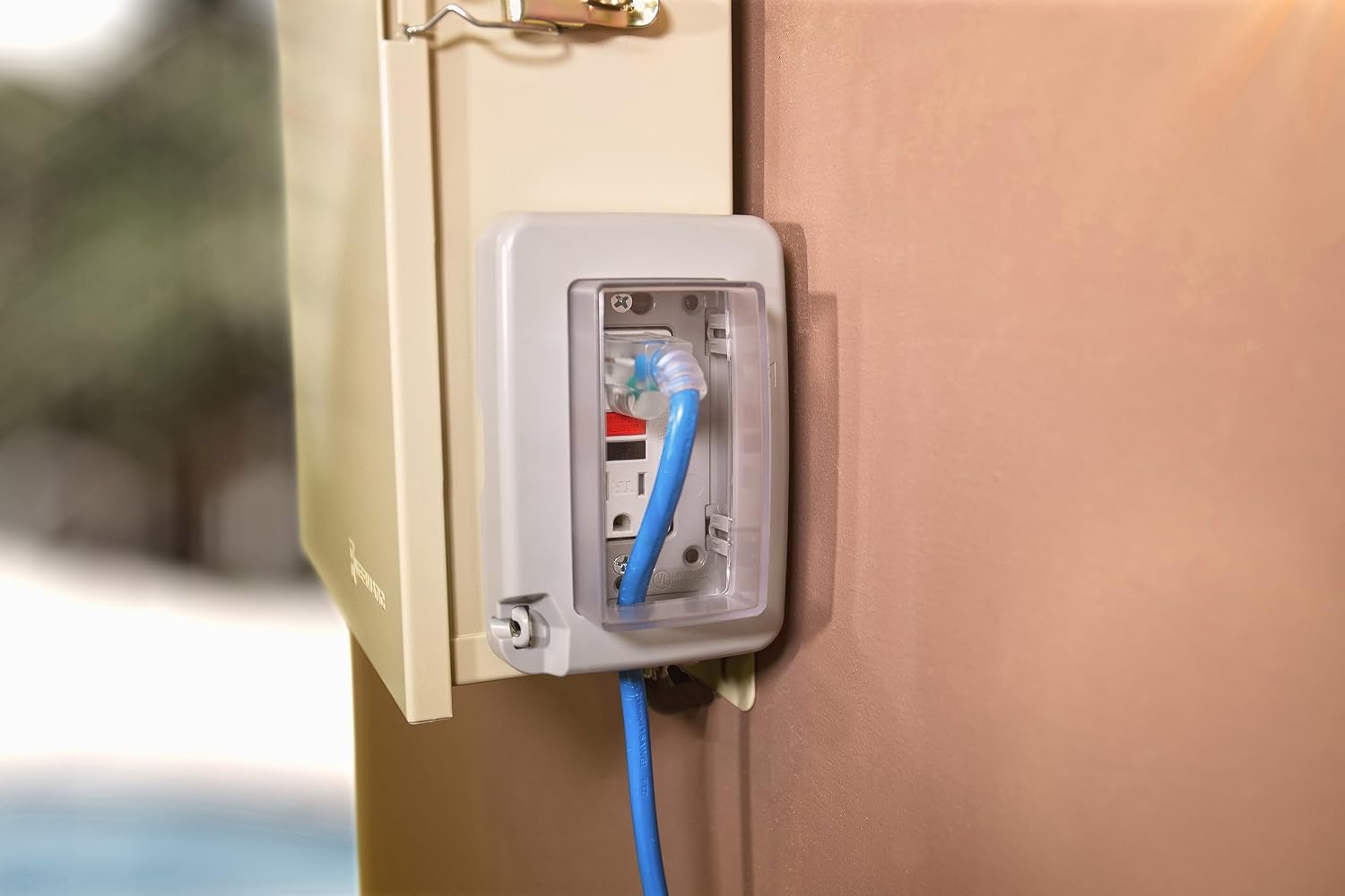Intermatic WP6000G Low-Profile In-Use Weatherproof Cover, Gray - Durable Outdoor Outlet Protection | Expandable Design | Easy Installation