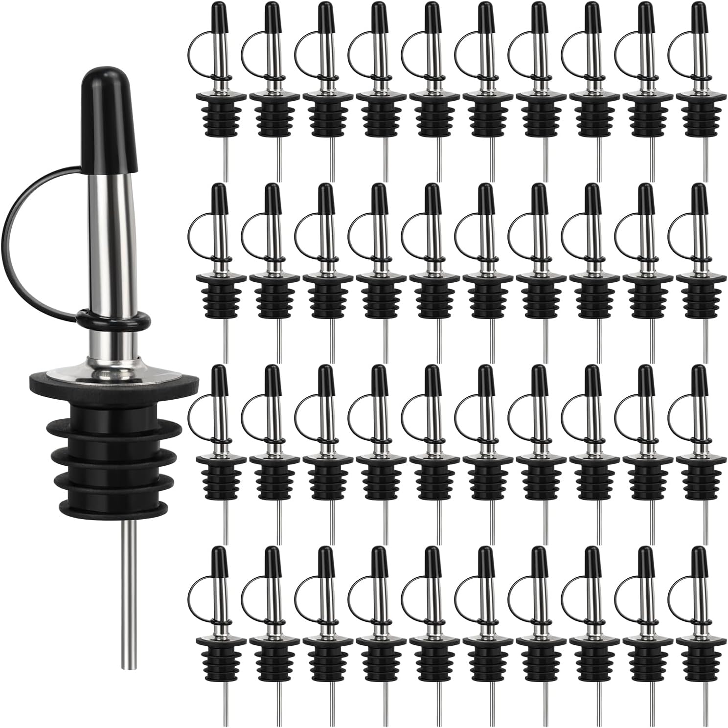 Amazon.com: 48 Pack Liquor Pour Spout, Stainless Steel Classic Bottle ...