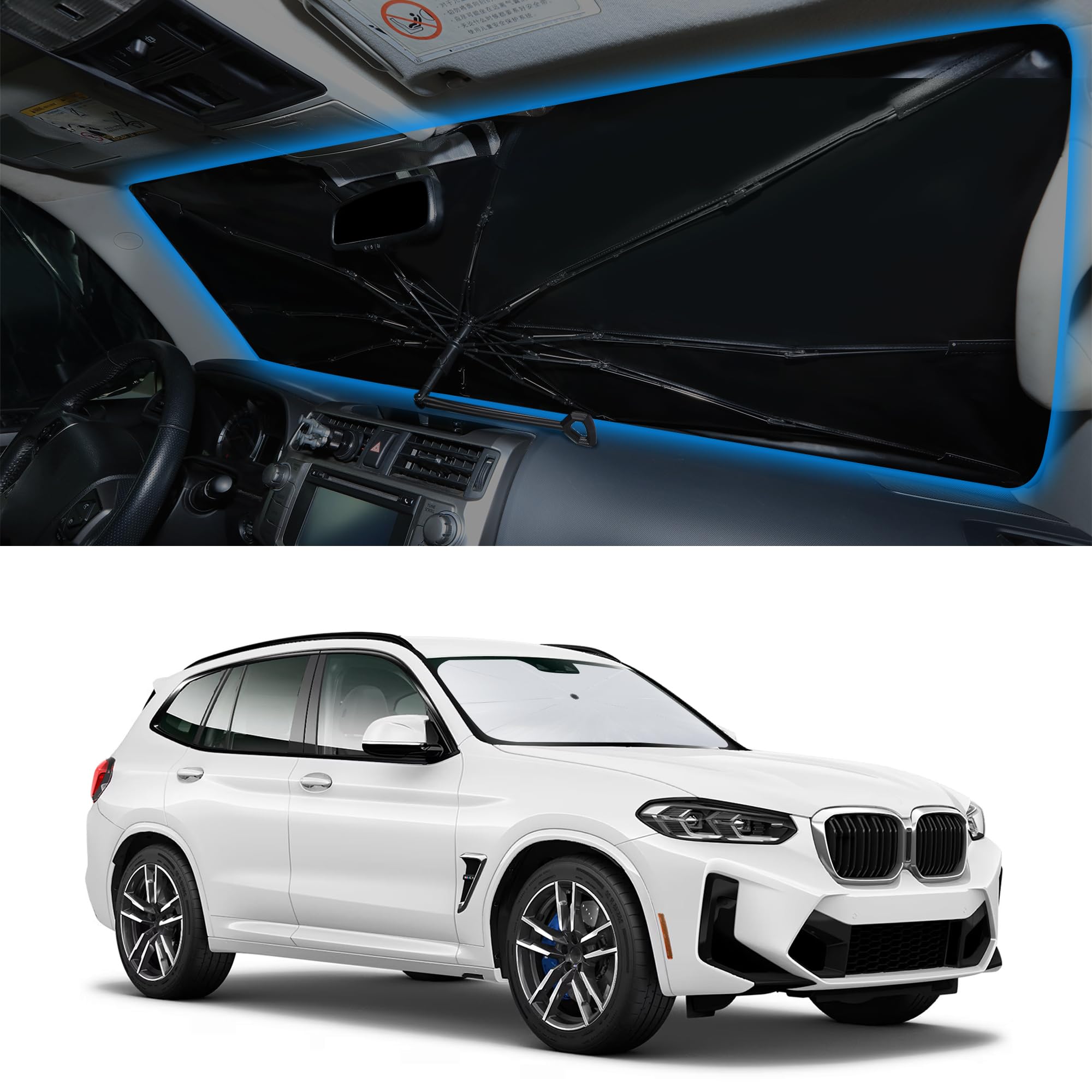 Windshield Sun Shade Umbrella for 2018-2026 BMW X3