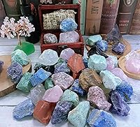 Vista 6 de LAIDANLA Piedras naturales de amatista, cristales crudos grandes a granel de 1.5 a 2 pulgadas, piedras preciosas curativas de 4 piezas y chips