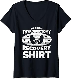 Womens Post Thyroid Surgery Recovery Life After Thyroidectomy V-Neck T-Shirt