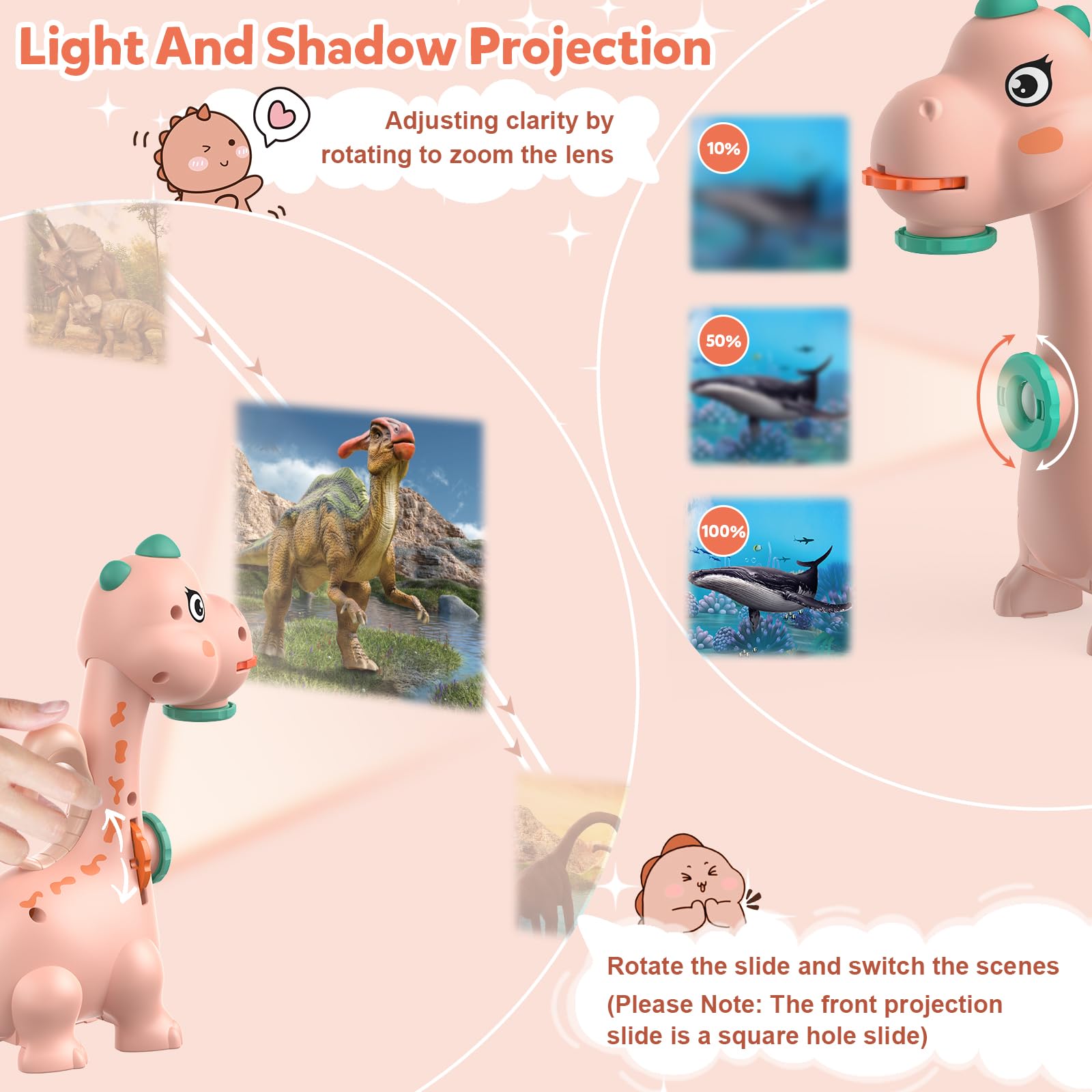 Proiettore da disegno per bambini, proiettore tracciare e disegnare toy, tavolo da disegno con 96 motivi colorati per ragazzi e ragazze, regali rosa