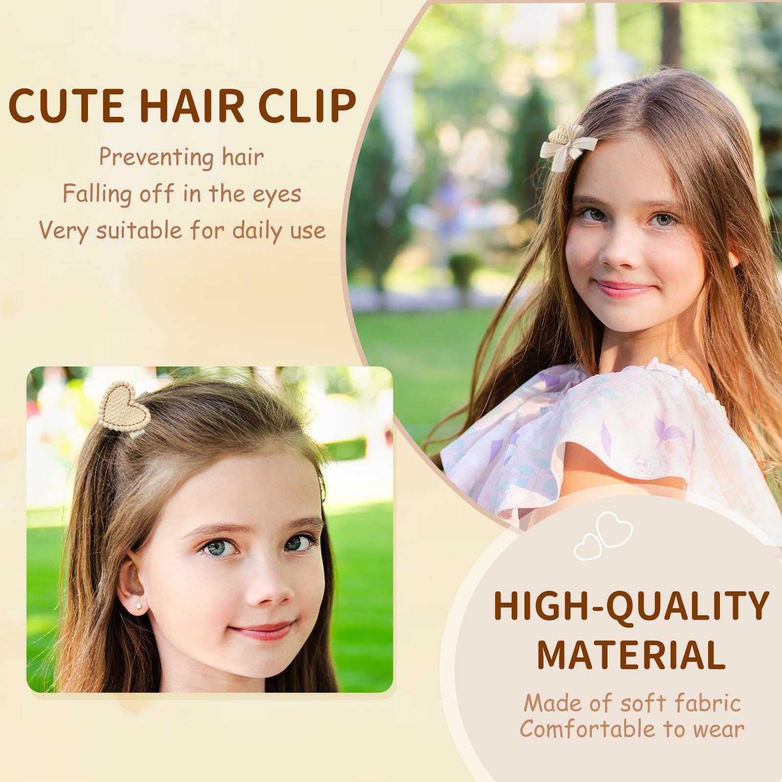 VelvetGlow Toddler Hair Clip Set, 2.4 Inch Baby Girls Hair Bows, Girls Hair Bows, Fully Covered Hair Clips - Image 4