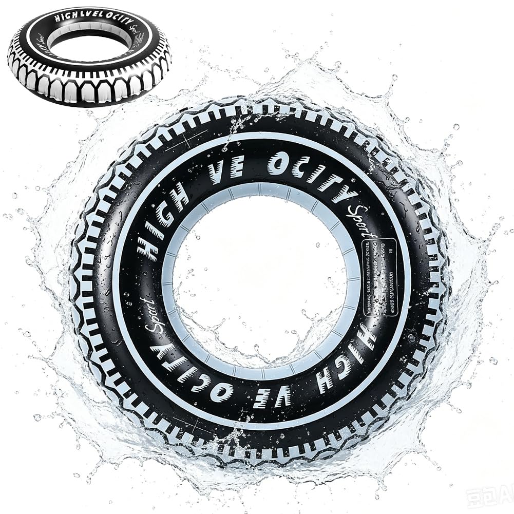 Inflatable Tire Swimming Ring, Inflatable Swimming Float Rung, Giant Tire Tubes Swimming Rings for Summer Beach Pool Party - 90cm — image 1