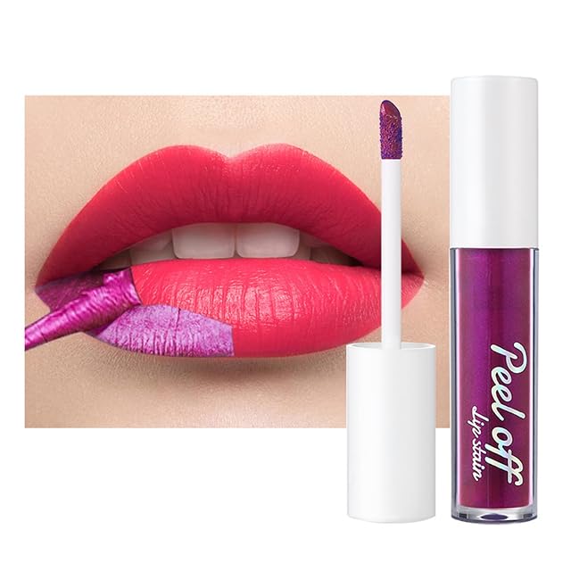 Smudge Proof Matte Lip Gloss Long Lasting Peel Off Lip Tint Waterproof Non Sticky Hydrating Silky Smooth Lightweight