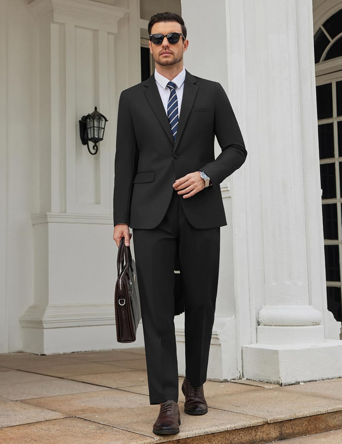 COOFANDY Men's Suits Regular Fit 2 Piece Suit Set One Button Solid Blazer and Pants for Wedding Prom Casual Business - Image 4